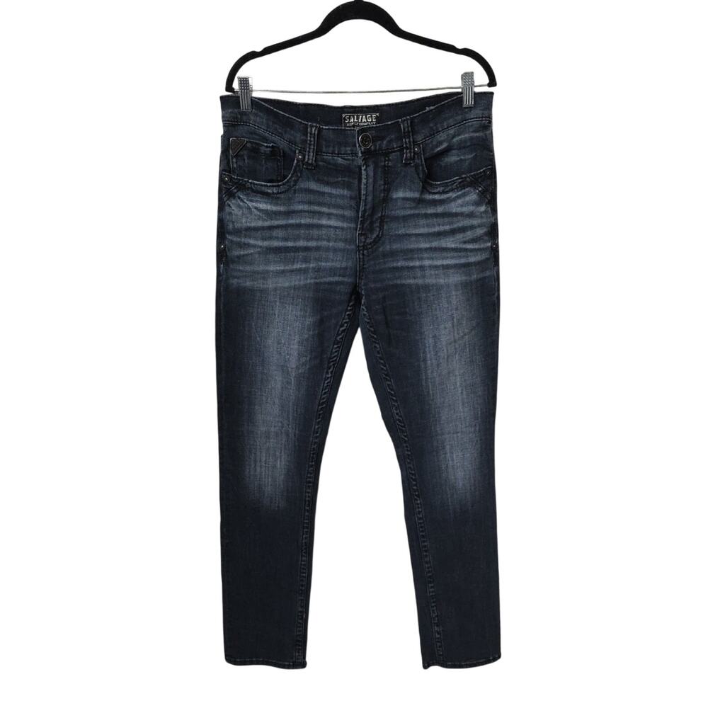 Salvage Riot Taper Stretch Jeans Mens Size 33x32 Buckle Jeans